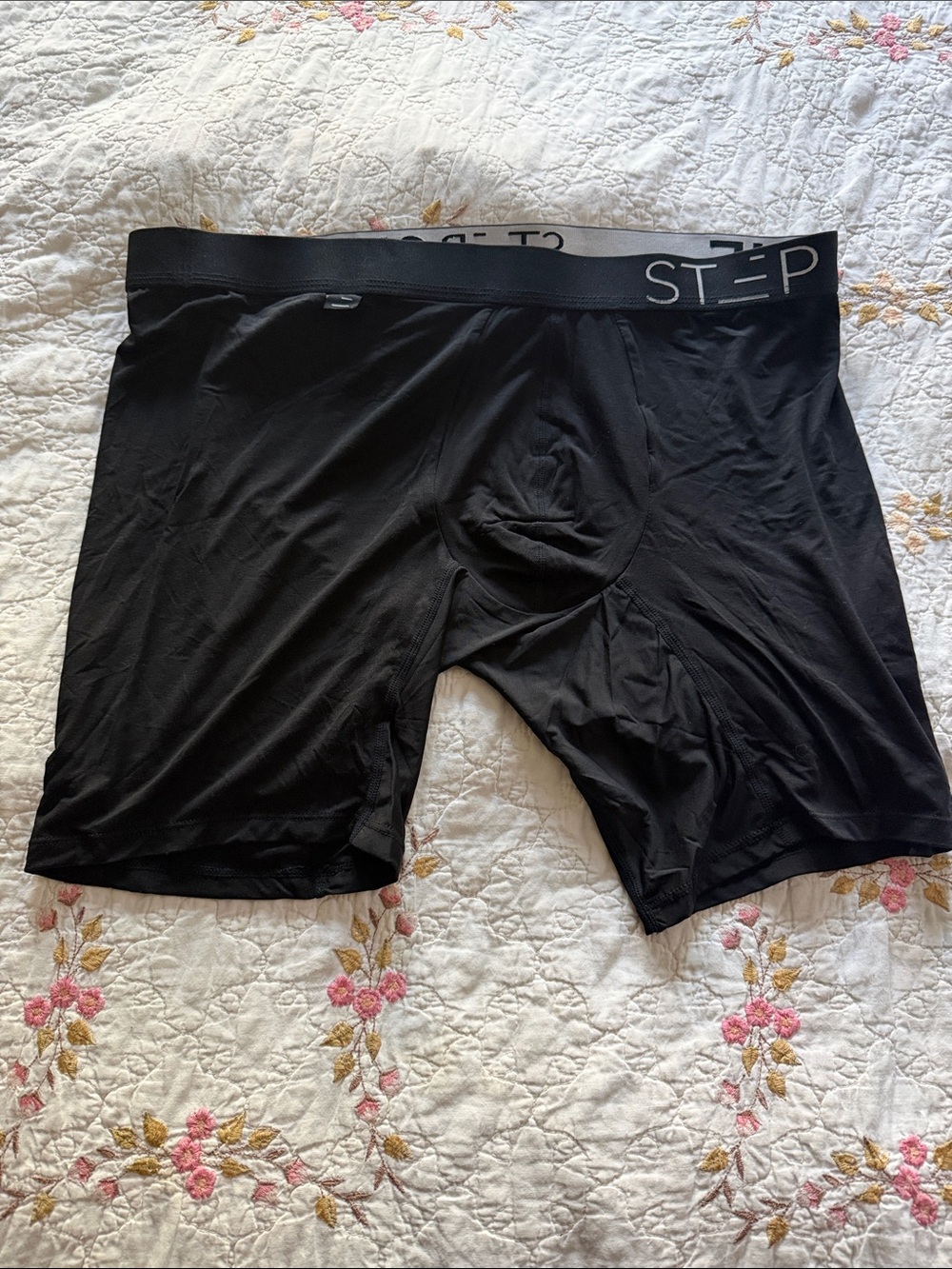 Step One Black Men's Performance Boxer Briefs - Breathable Support XXL